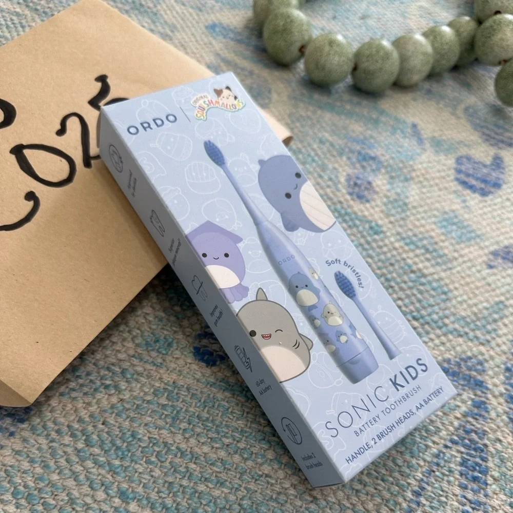 New ORDO Sonic Kids' Battery Toothbrush - Squishmallows Samir - Blue